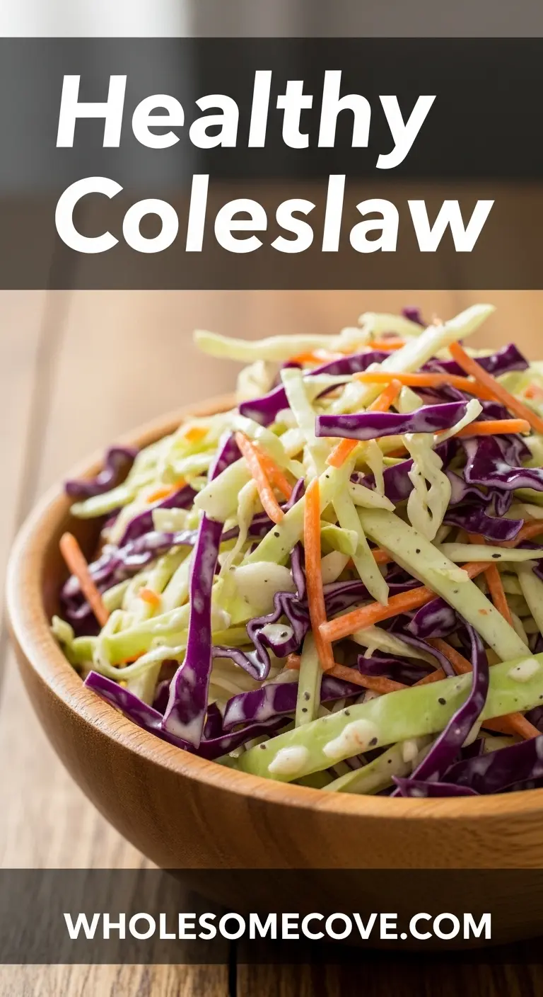 Pin Title: Healthy Coleslaw Recipe | Refreshing Side for Tacos & Burgers