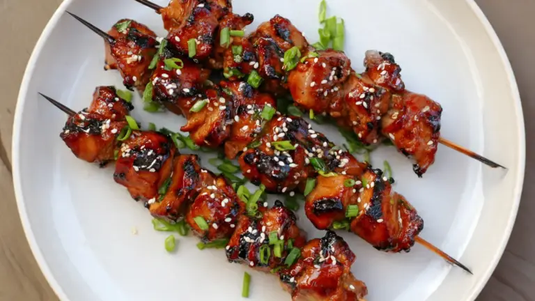 Air Fryer Sesame Pork Skewers Recipe