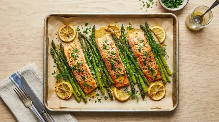 Baked Salmon with Asparagus and Lemon Recipe