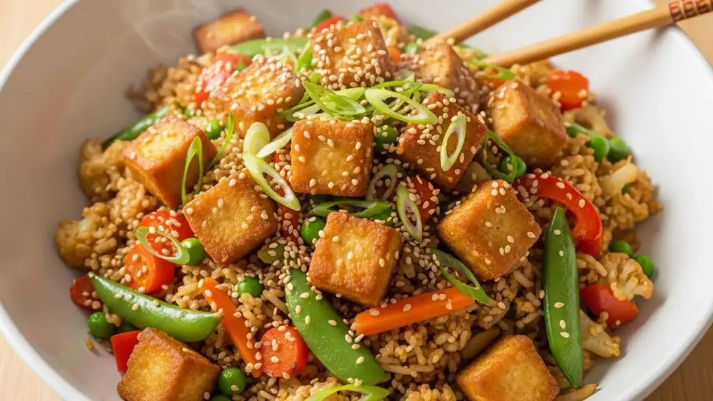 Cauliflower Fried Rice with Tofu Recipe