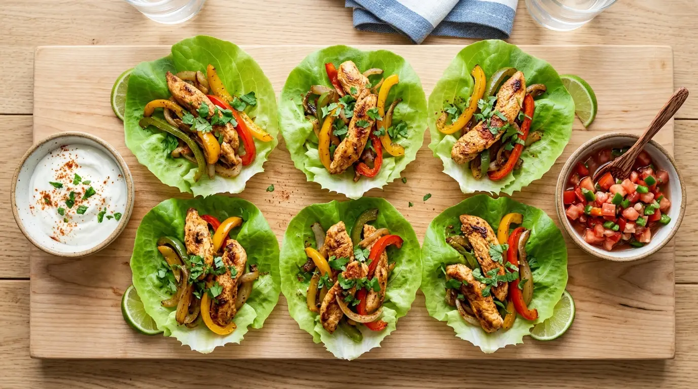 Chicken Fajita Lettuce Wraps Recipe