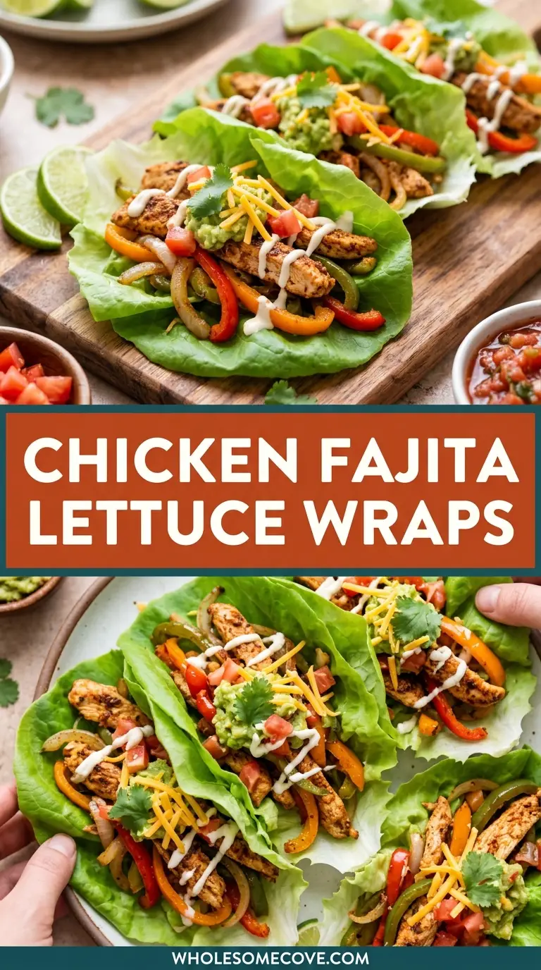 Chicken Fajita Lettuce Wraps Recipe