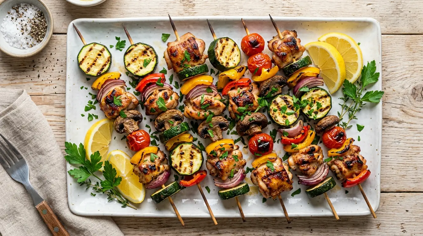 Grilled Chicken and Veggie Skewers Recipe