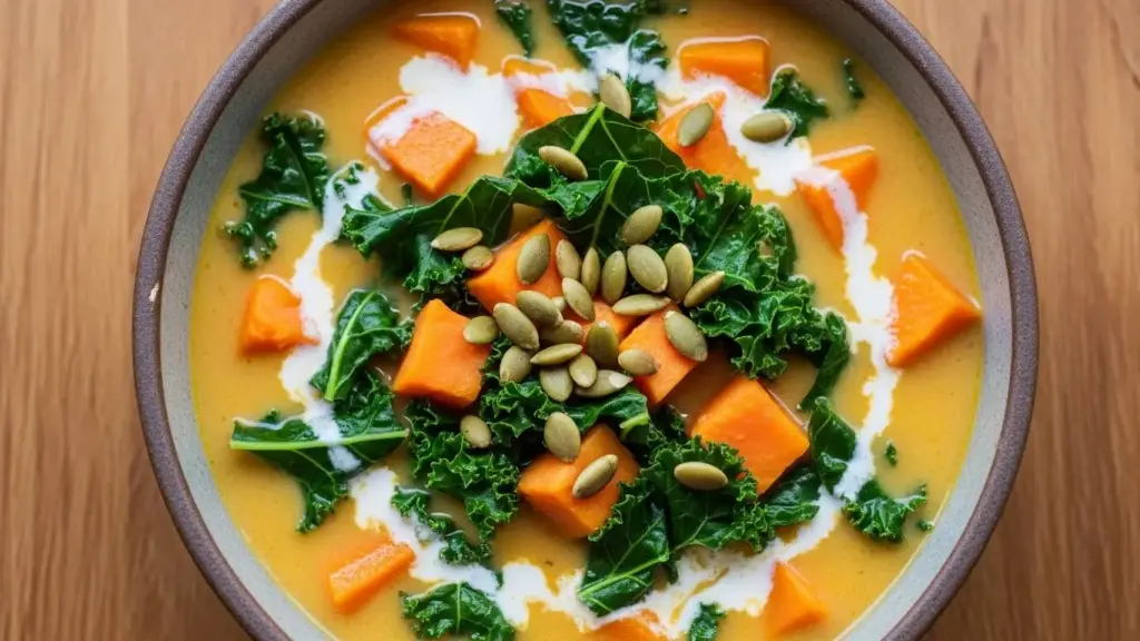 Kale and Sweet Potato Soup Recipe