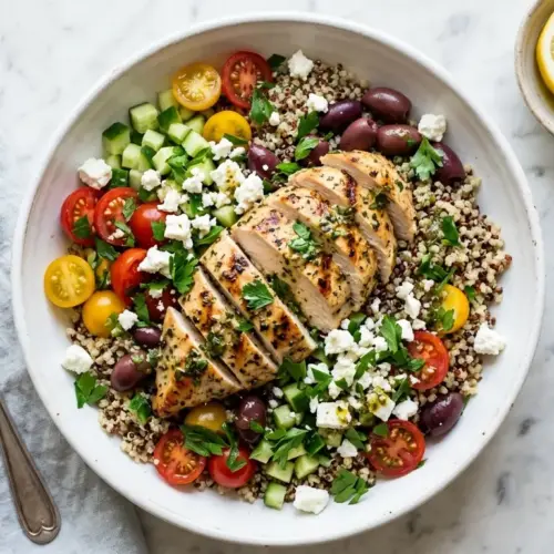 Mediterranean Quinoa Salad with Grilled Chicken Recipe
