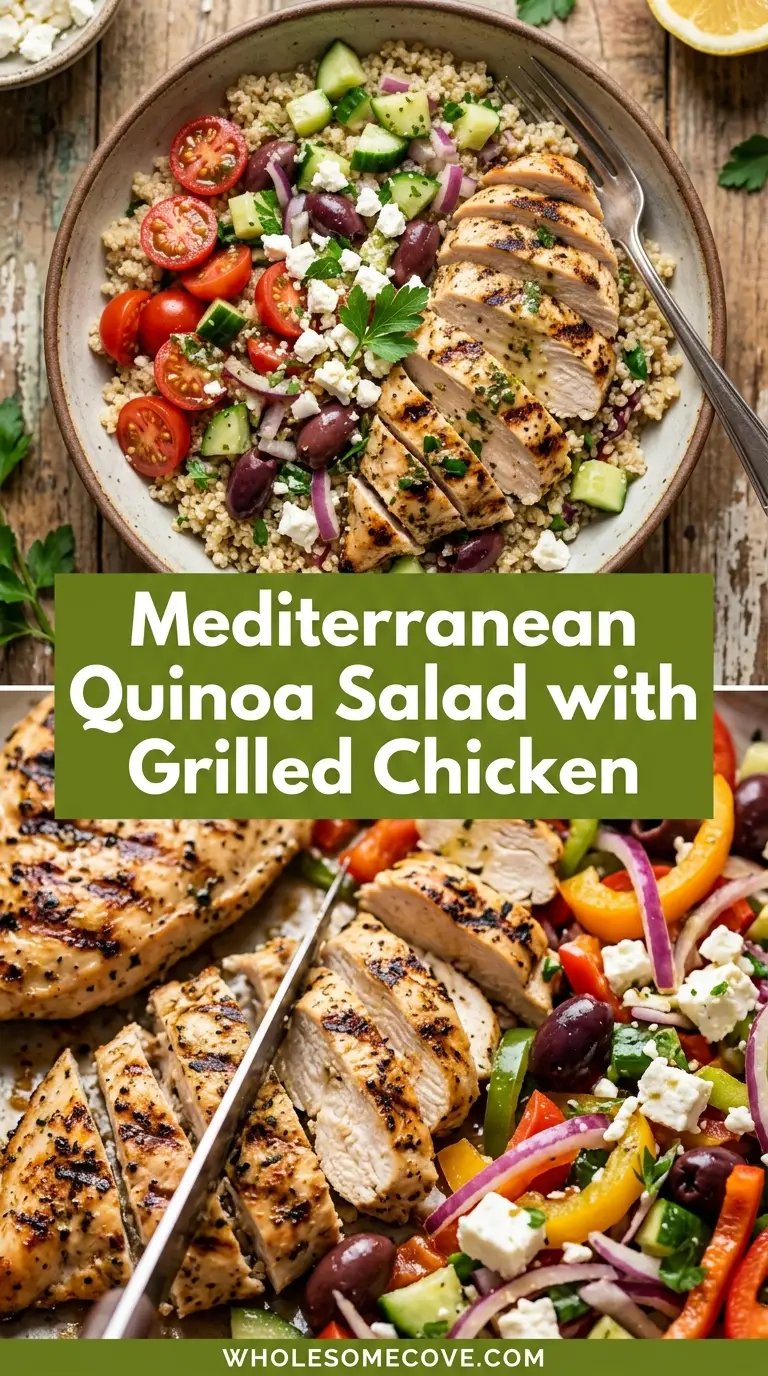 Mediterranean Quinoa Salad with Grilled Chicken Recipe