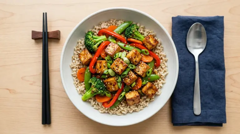 Tofu and Veggie Stir-Fry with Brown Rice Recipe