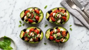 Caprese Stuffed Avocados Recipe