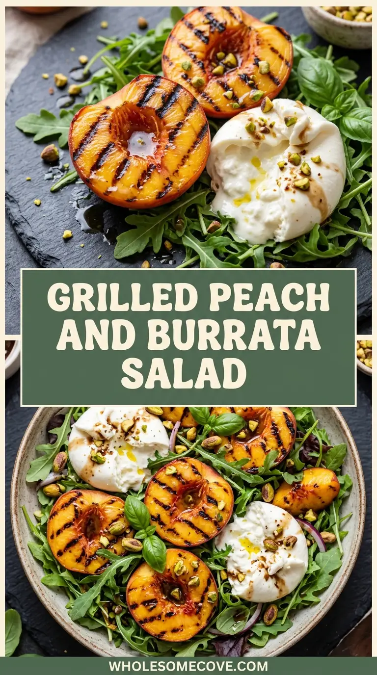 Grilled Peach and Burrata Salad Recipe