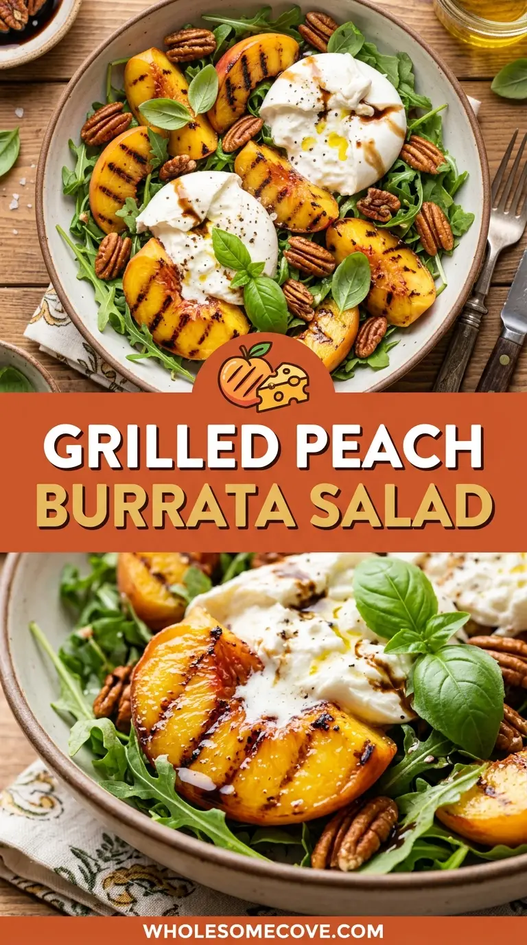 Grilled Peach and Burrata Salad Recipe