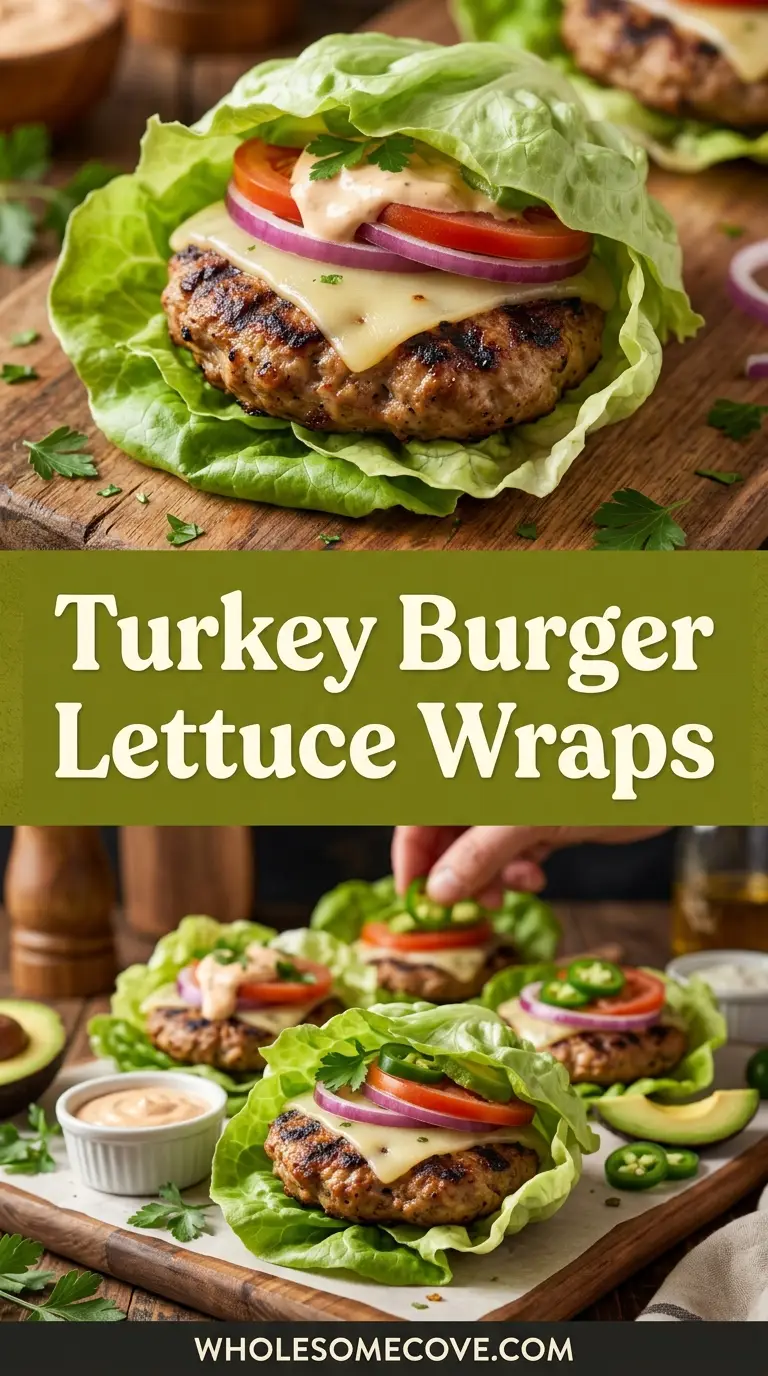 Turkey Burger Lettuce Wraps