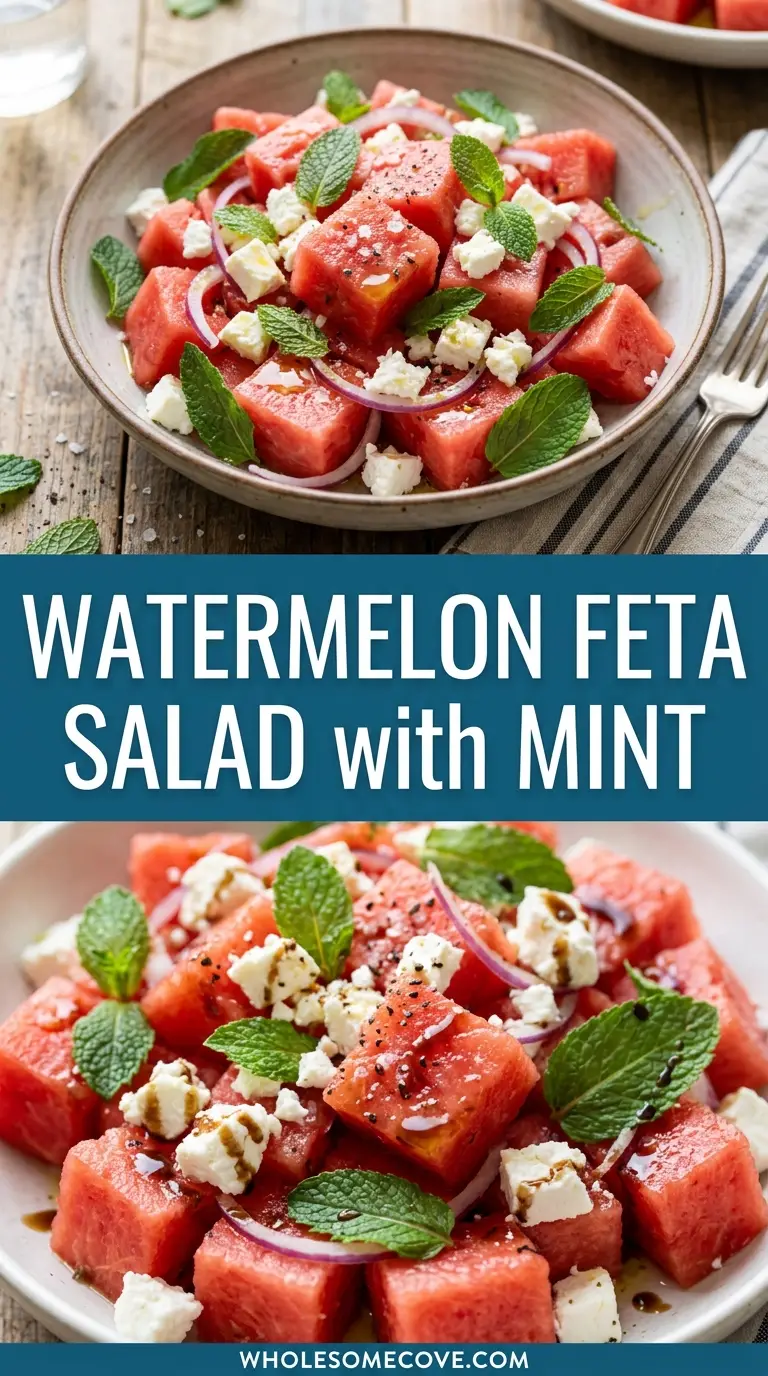 Watermelon Feta Salad with Mint Recipe