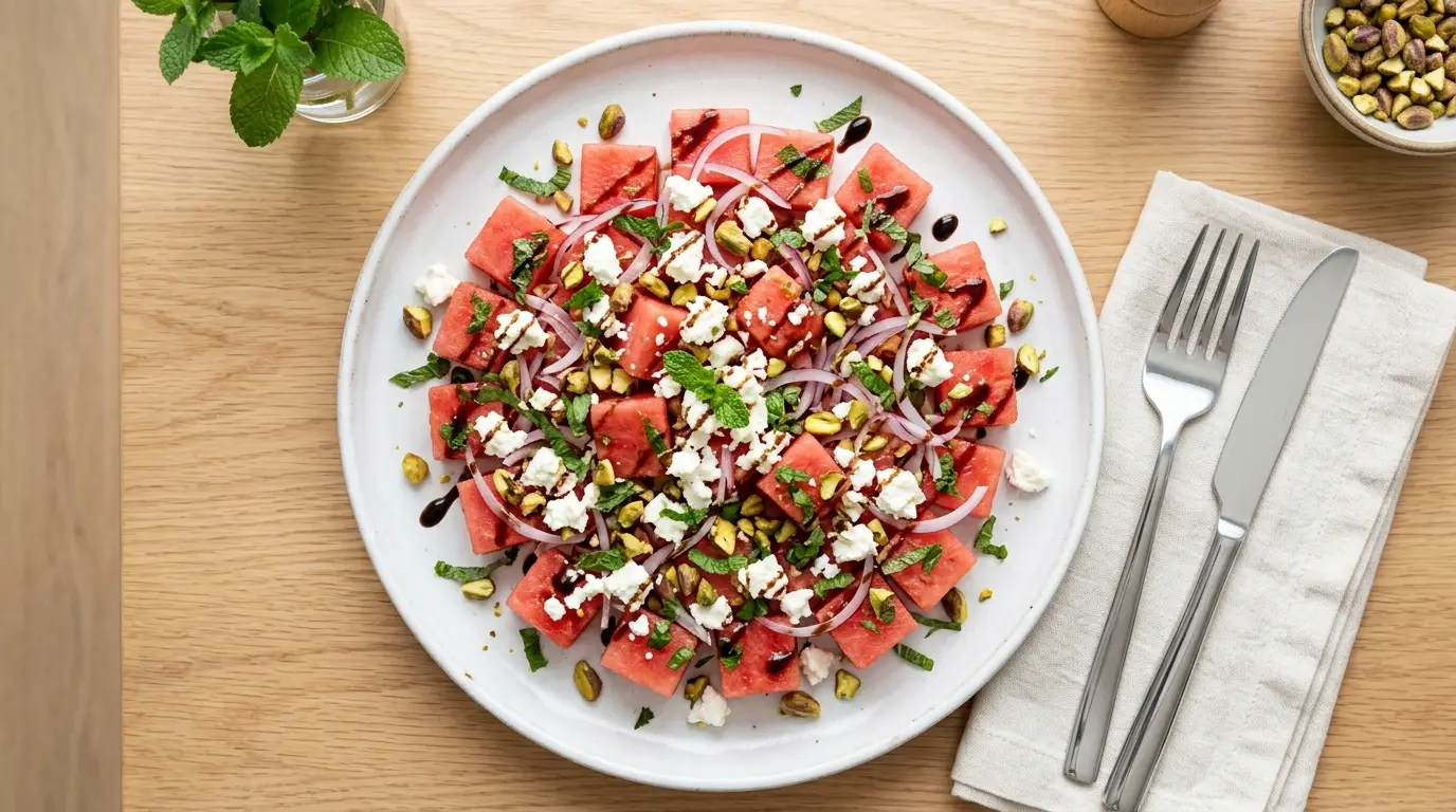 Watermelon Feta Salad with Mint Recipe