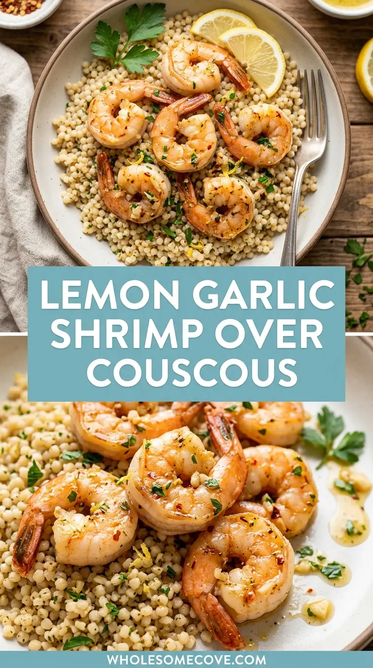 Lemon Garlic Shrimp over Couscous Recipe