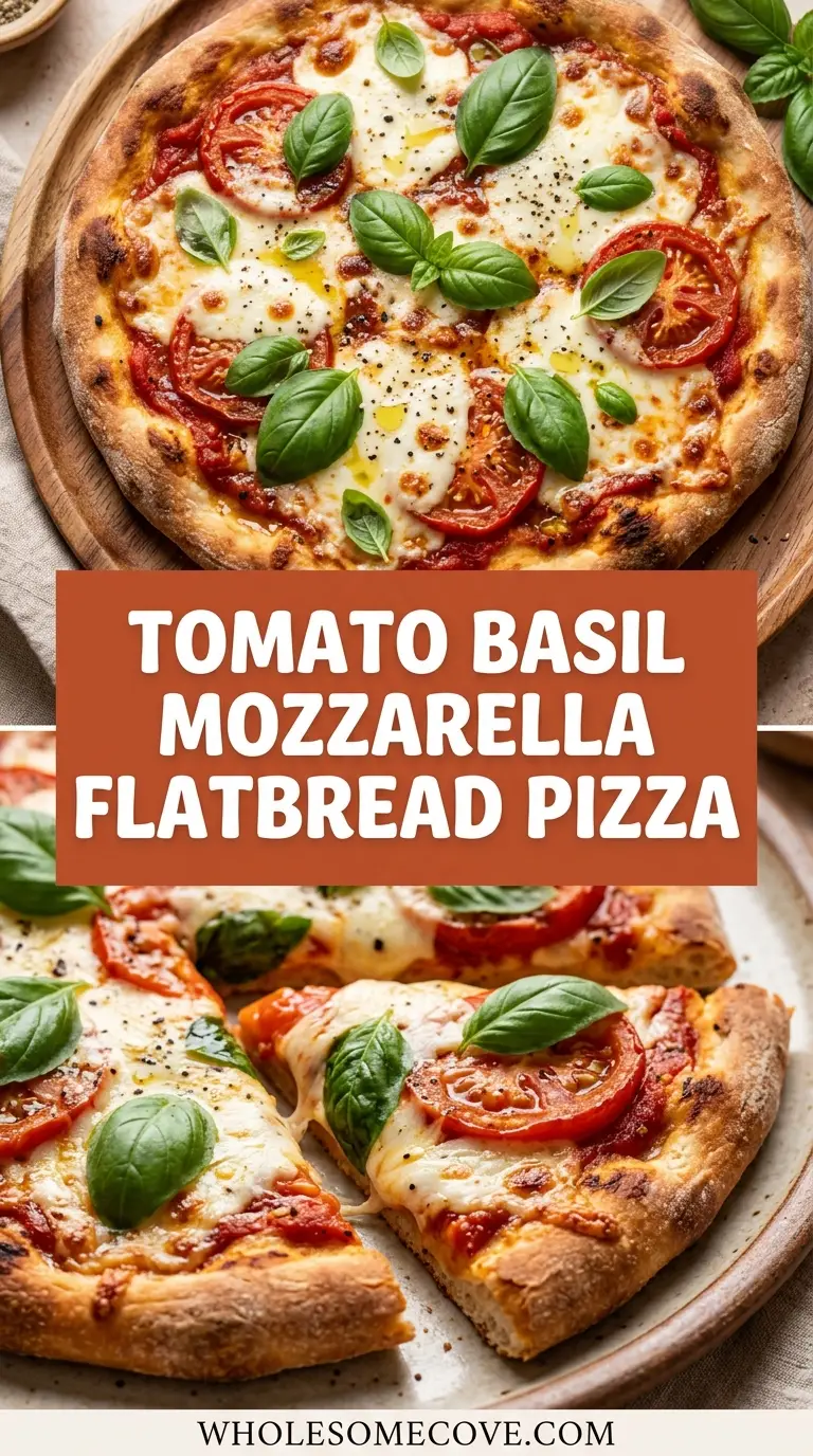 Tomato Basil Mozzarella Flatbread Pizza Recipe