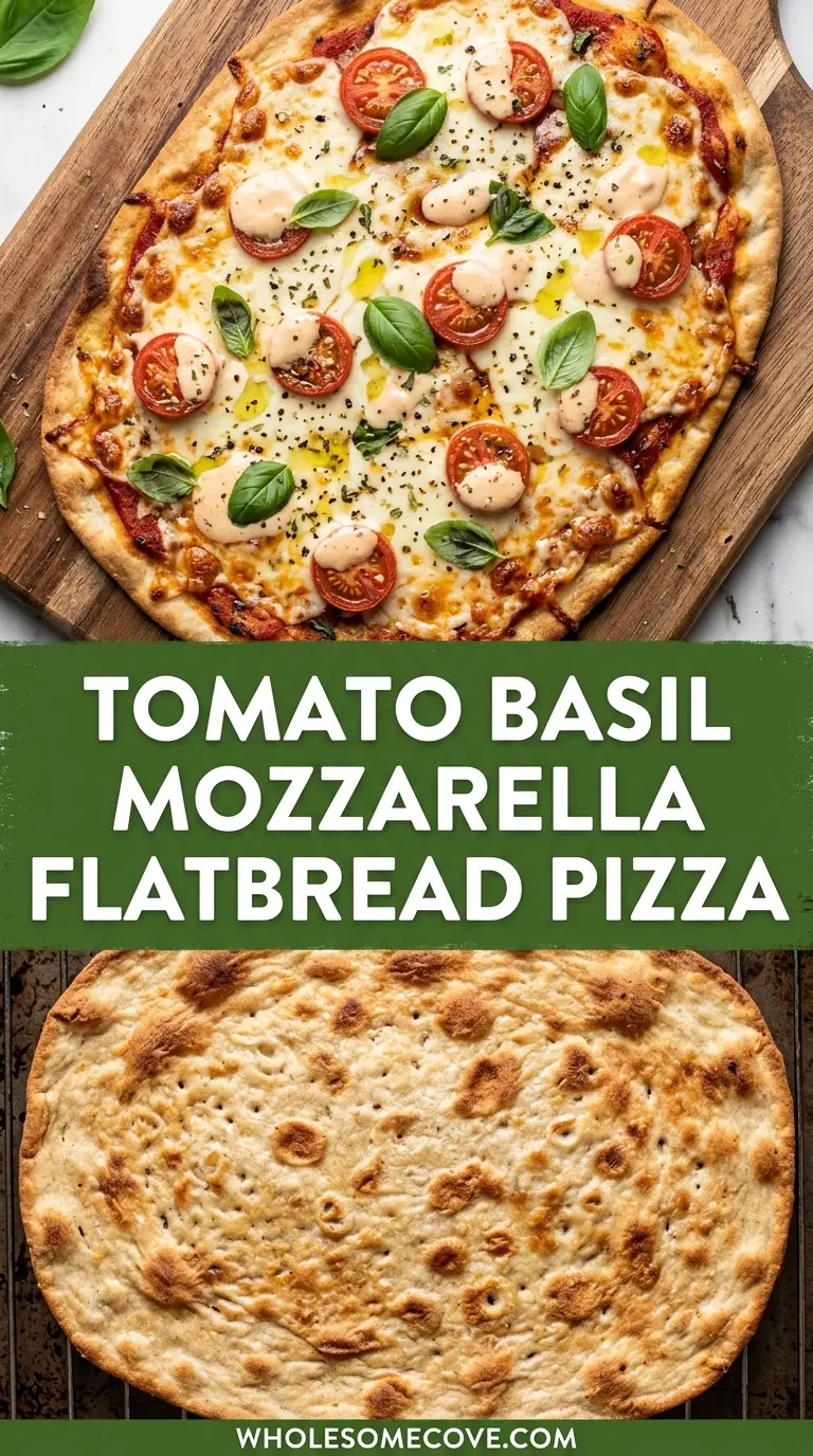 Tomato Basil Mozzarella Flatbread Pizza Recipe