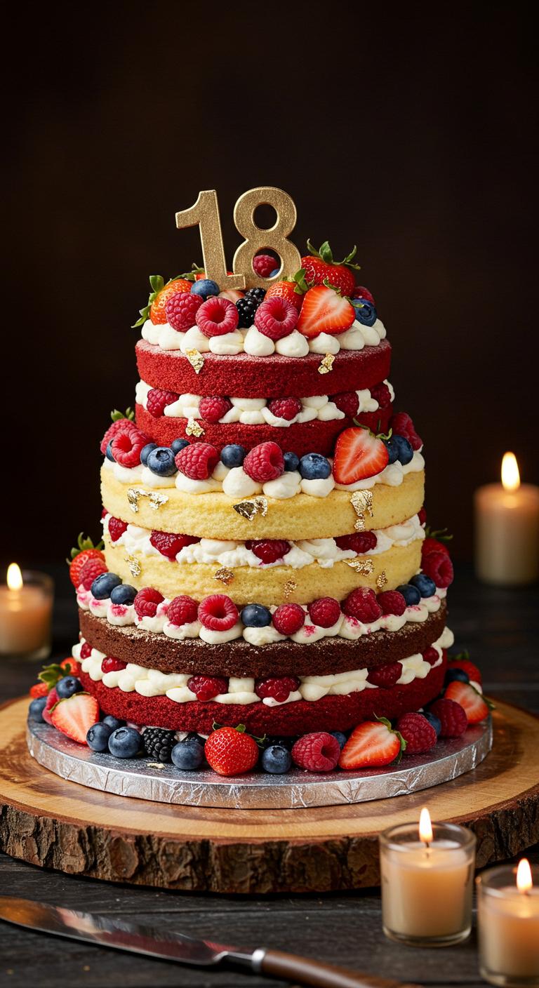 Grand Mixed Berry Naked 18th Birthday Cake Grand Mixed Berry Naked 18th Birthday Cake