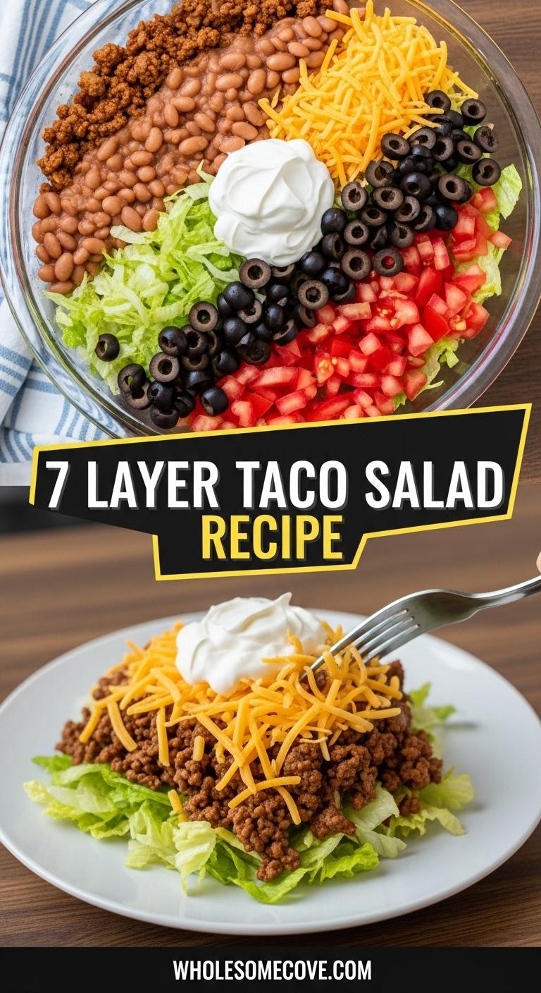 7 Layer Taco Salad Recipe - Quick Mexican Food Favorite 7 Layer Taco Salad Recipe - Quick Mexican Food Favorite
