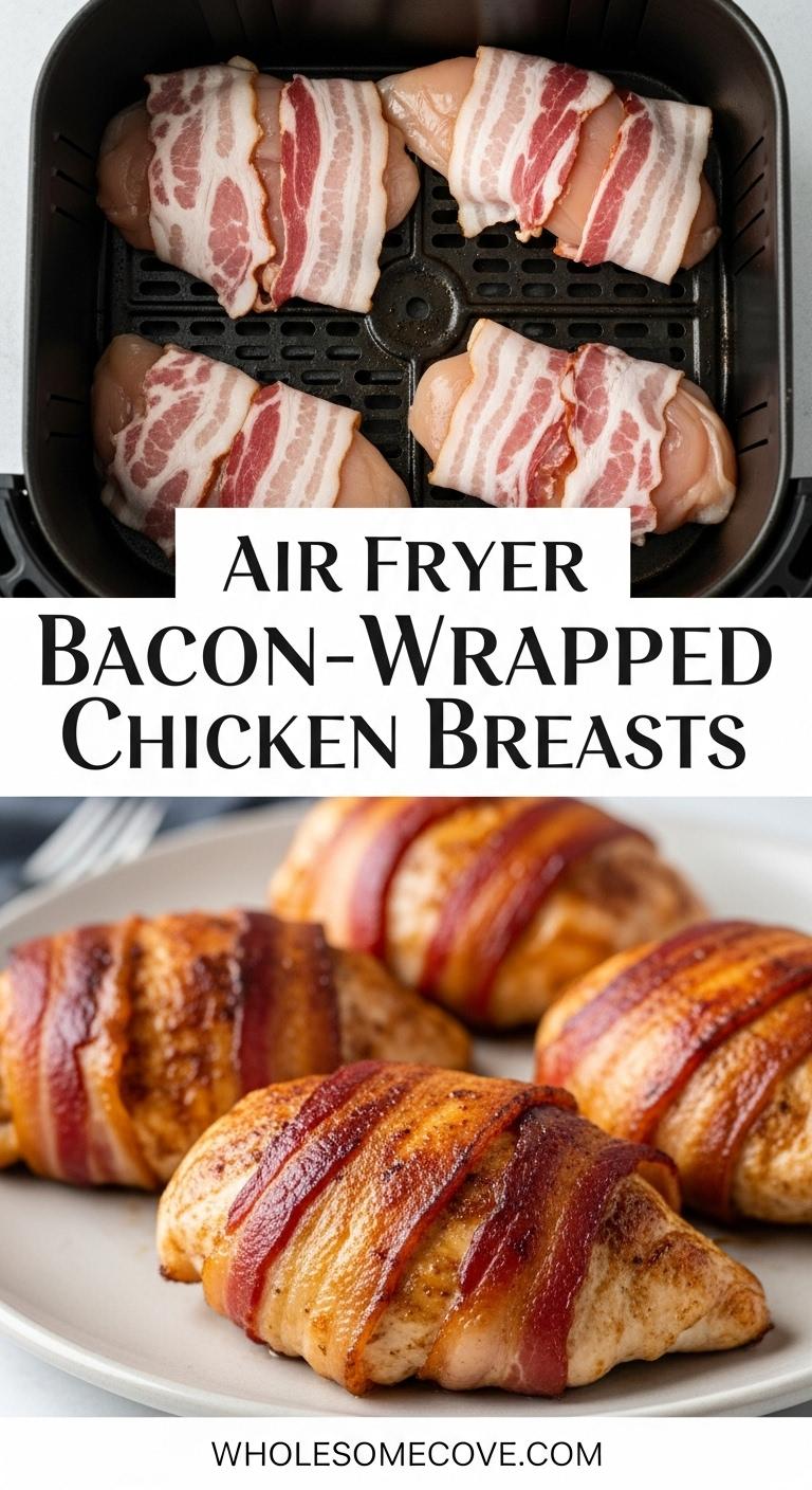 Air Fryer Bacon-Wrapped Chicken Breasts Recipe – Tasty Keto Dinner Air Fryer Bacon-Wrapped Chicken Breasts Recipe – Tasty Keto Dinner