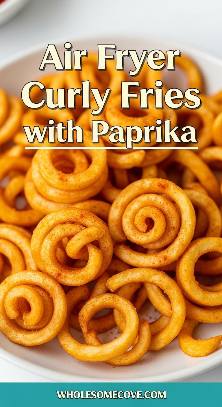 Air Fryer Curly Fries with Paprika Recipe - Healthy Homemade Snack Air Fryer Curly Fries with Paprika Recipe - Healthy Homemade Snack