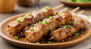 Air Fryer Sesame Pork Skewers Recipe