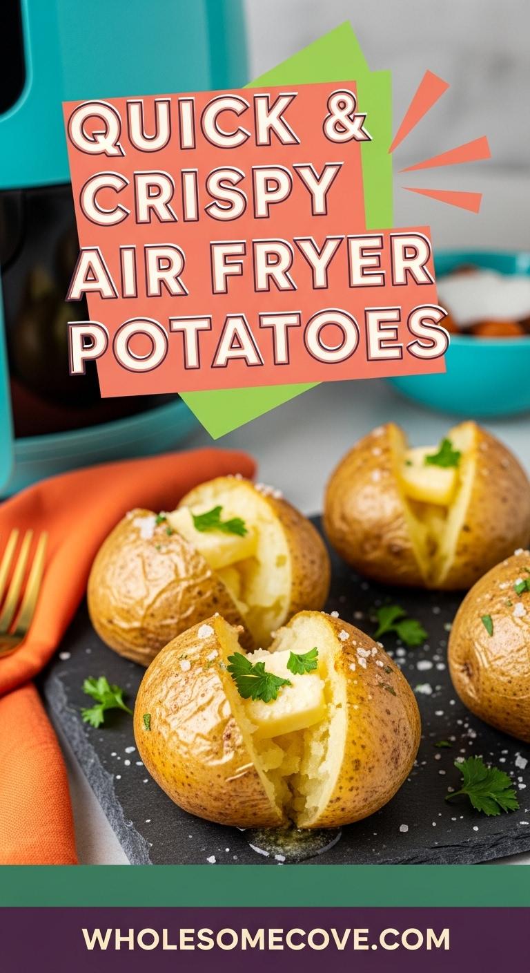 Air Fryer Simple Baked Potatoes Recipe – Quick & Crispy Snack