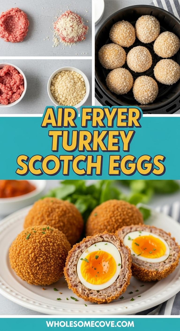 Air Fryer Turkey Scotch Eggs Recipe - Low Fat Brunch Favorite