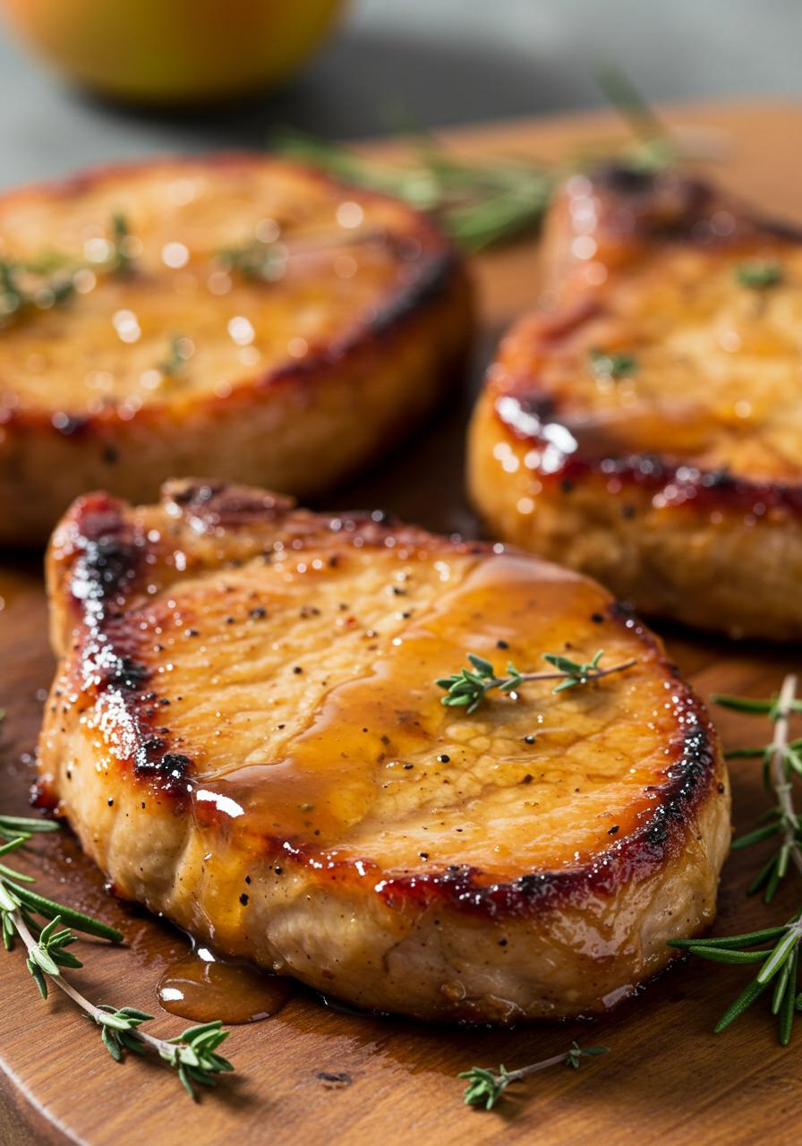 Apple Cider Glazed Pork Chops Apple Cider Glazed Pork Chops