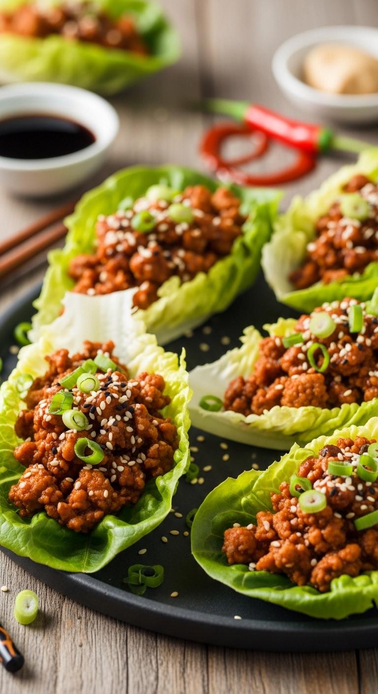 Asian Chicken Lettuce Cups Asian Chicken Lettuce Cups