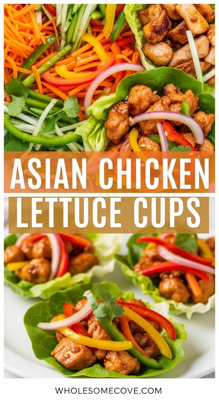 Asian Chicken Lettuce Cups - Family Friendly Dinner Recipe Asian Chicken Lettuce Cups - Family Friendly Dinner Recipe