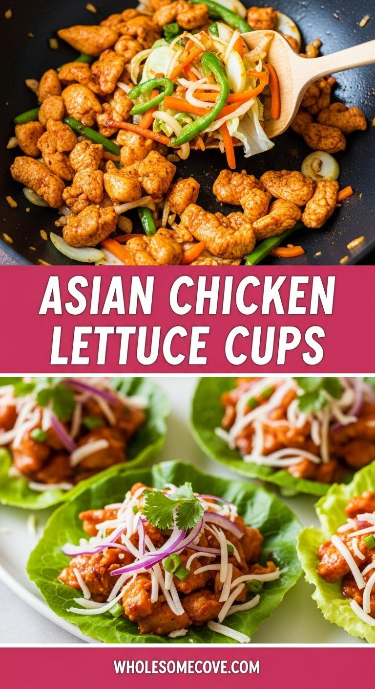 Asian Chicken Lettuce Cups - Clean Eating Recipe You'll Crave Asian Chicken Lettuce Cups - Clean Eating Recipe You'll Crave