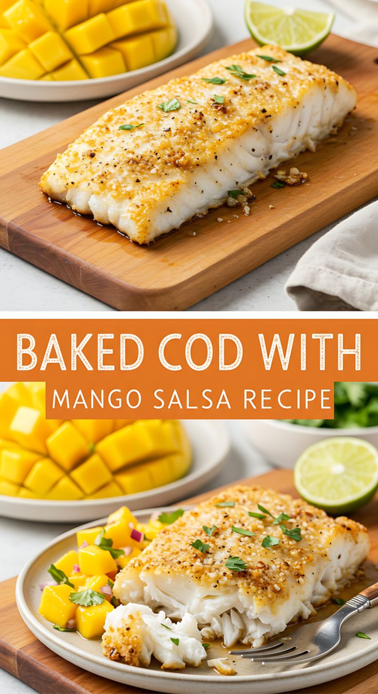 Baked Cod with Mango Salsa Recipe Baked Cod with Mango Salsa Recipe