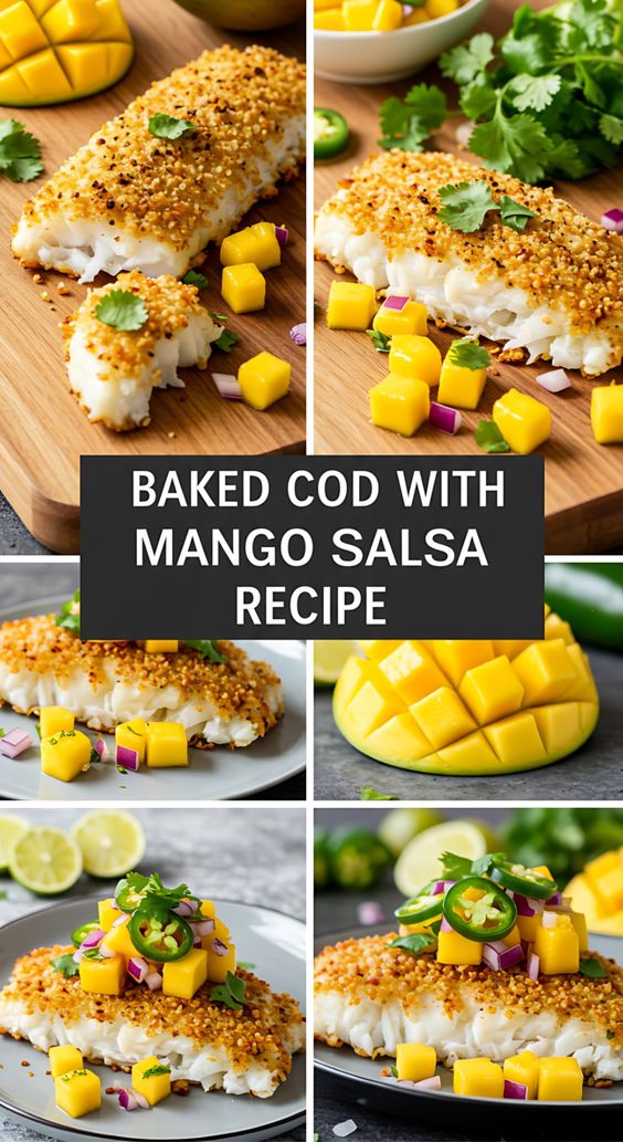 Baked Cod with Mango Salsa Recipe Baked Cod with Mango Salsa Recipe