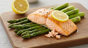 Baked Salmon with Asparagus and Lemon Recipe