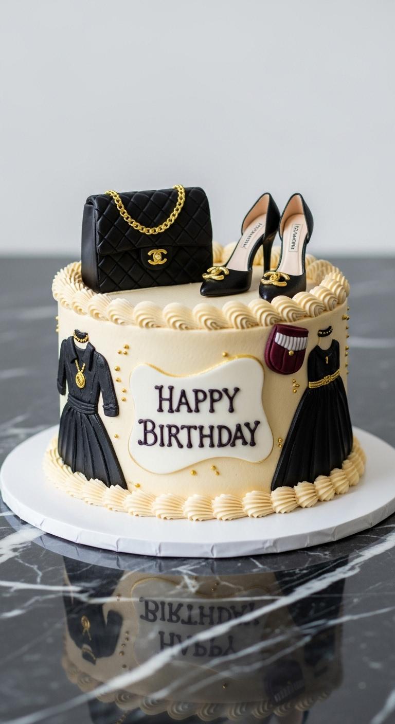 Fashionista Chic Birthday Cake Fashionista Chic Birthday Cake