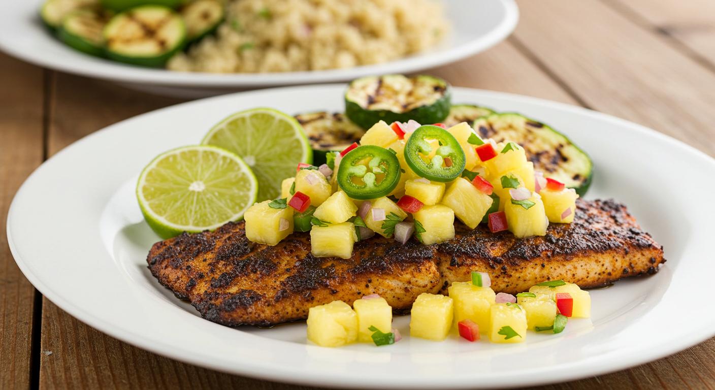 Blackened Fish with Pineapple Salsa Recipe