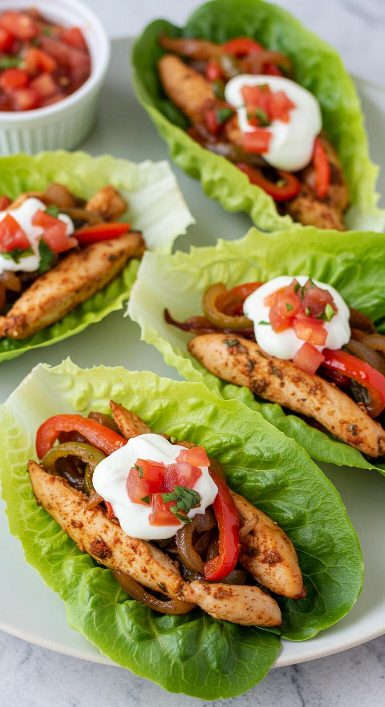 Chicken Fajita Lettuce Wraps