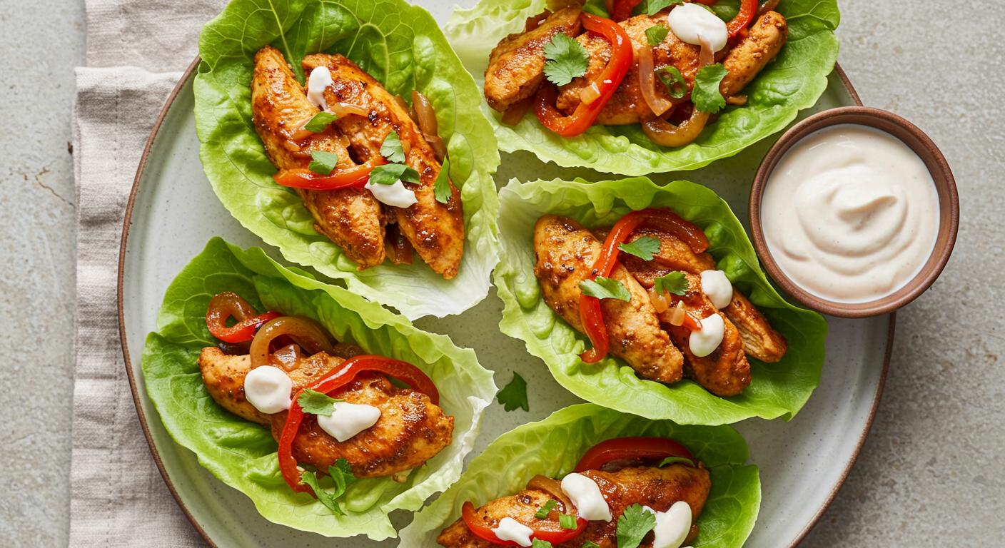 Chicken Fajita Lettuce Wraps Recipe