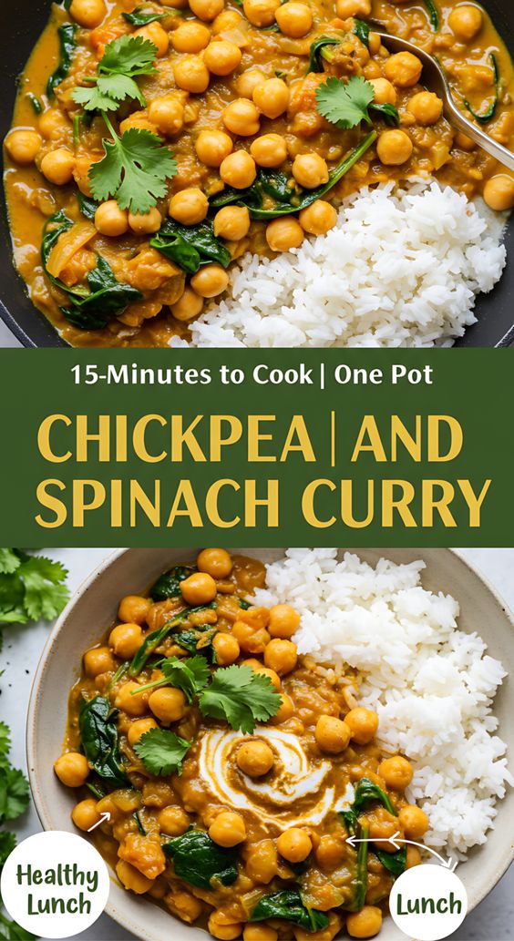 Chickpea and Spinach Curry Recipe Chickpea and Spinach Curry Recipe