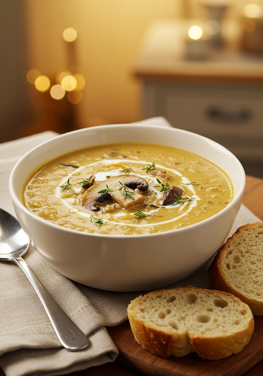 Creamy Mushroom and Wild Rice Soup Creamy Mushroom and Wild Rice Soup