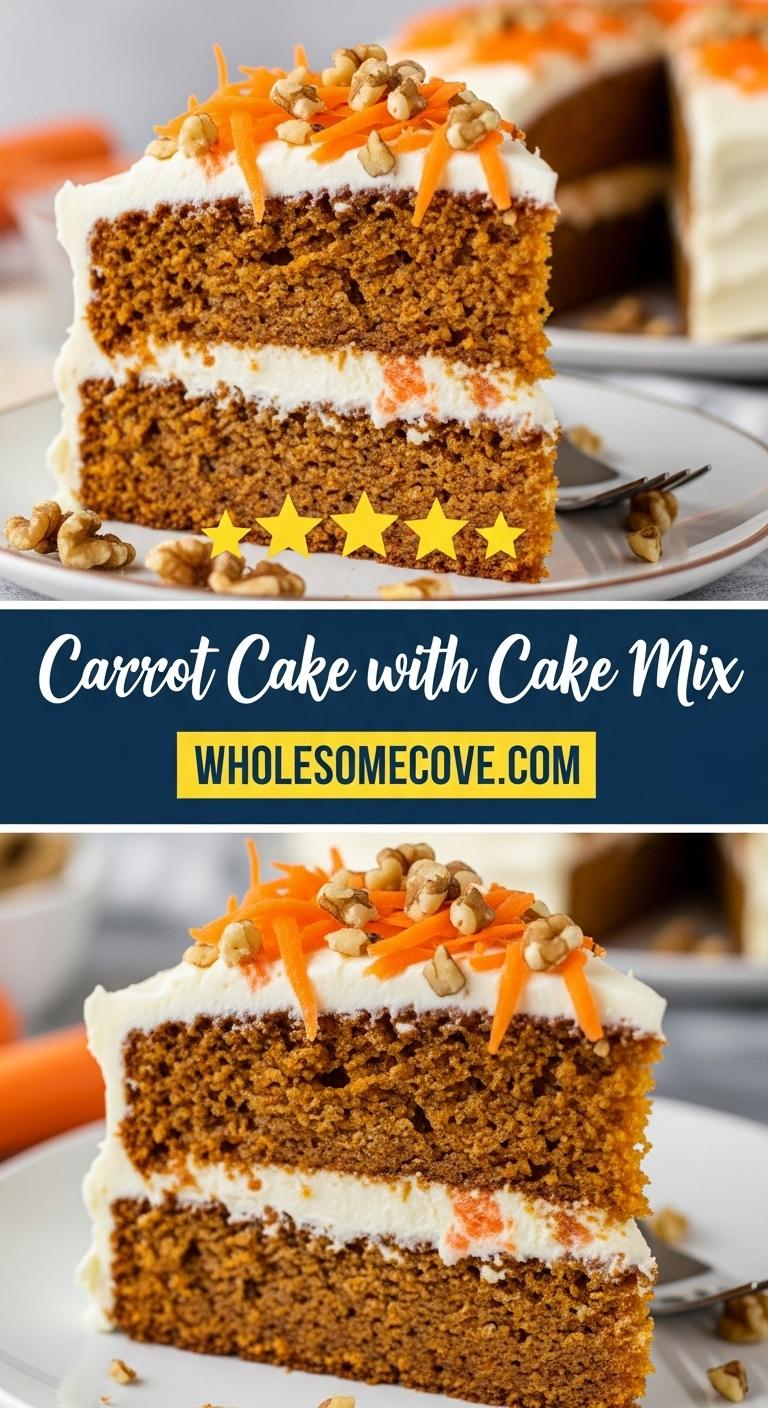 Easy Carrot Cake Recipe with Cake Mix for Easter Desserts Easy Carrot Cake Recipe with Cake Mix for Easter Desserts