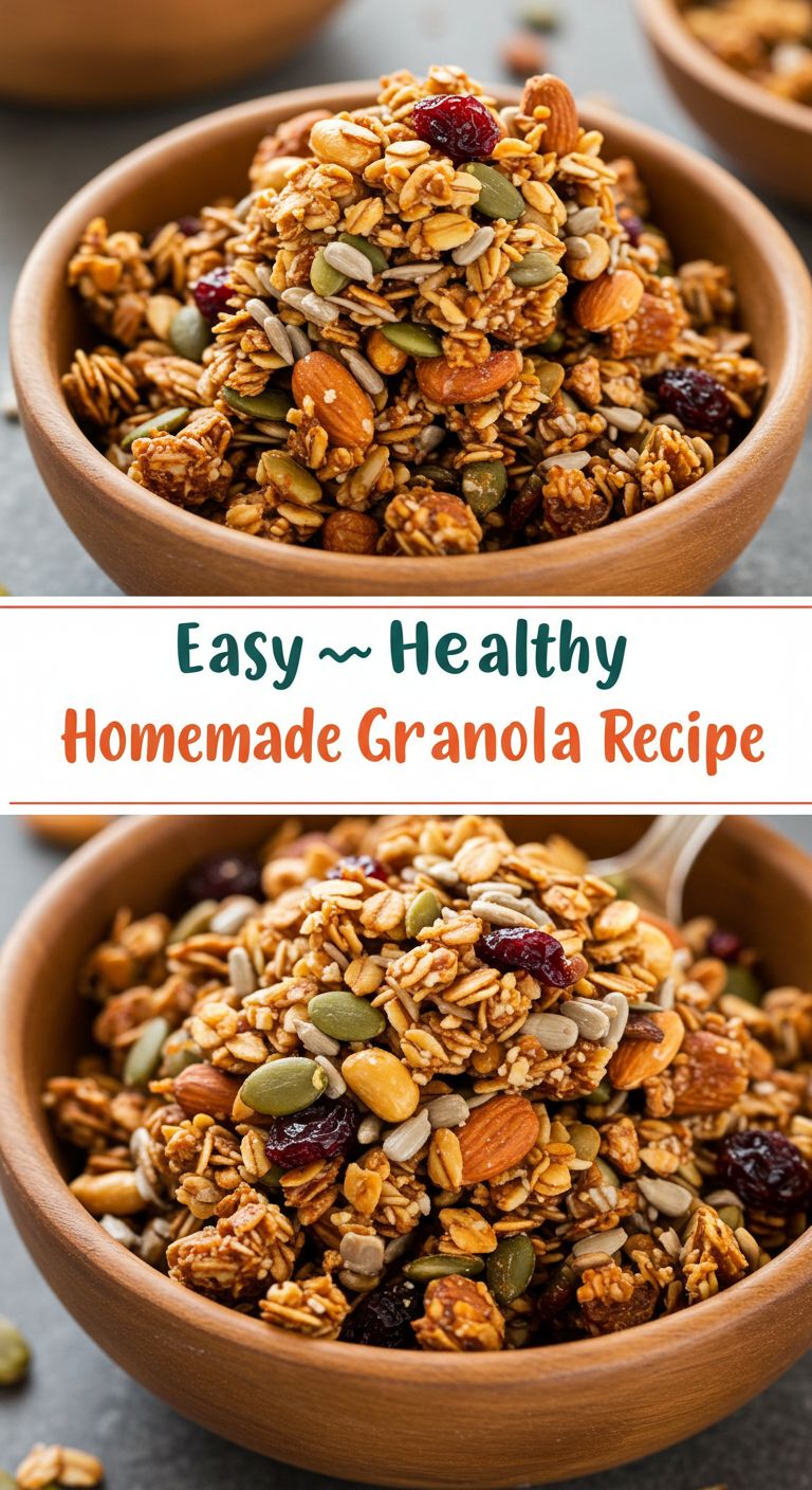 Easy Healthy Homemade Granola Recipe Easy Healthy Homemade Granola Recipe