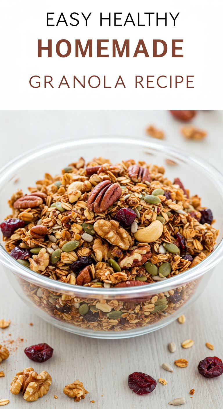 Easy Healthy Homemade Granola Recipe Easy Healthy Homemade Granola Recipe