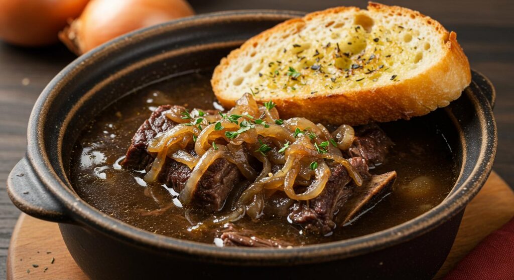 French Onion Beef Short Rib Soup Recipe