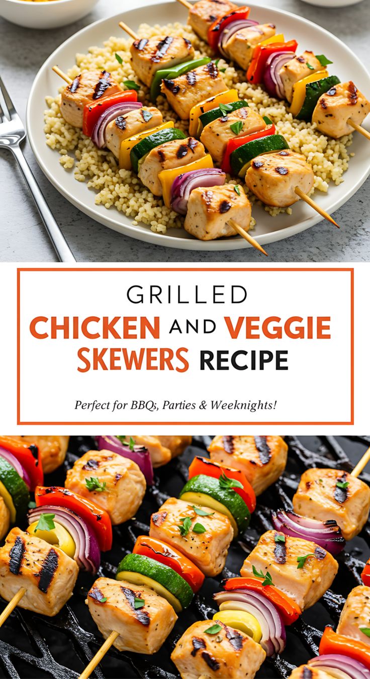 Grilled Chicken and Veggie Skewers Recipe Grilled Chicken and Veggie Skewers Recipe