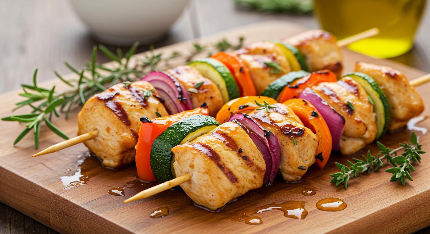 Grilled Chicken and Veggie Skewers Recipe