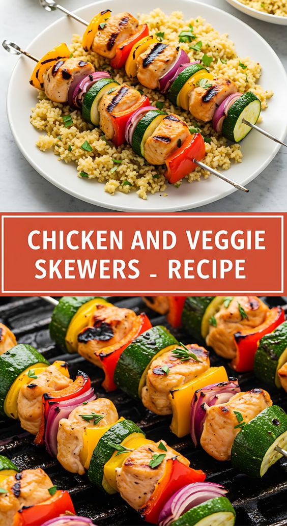 Grilled Chicken and Veggie Skewers Recipe Grilled Chicken and Veggie Skewers Recipe