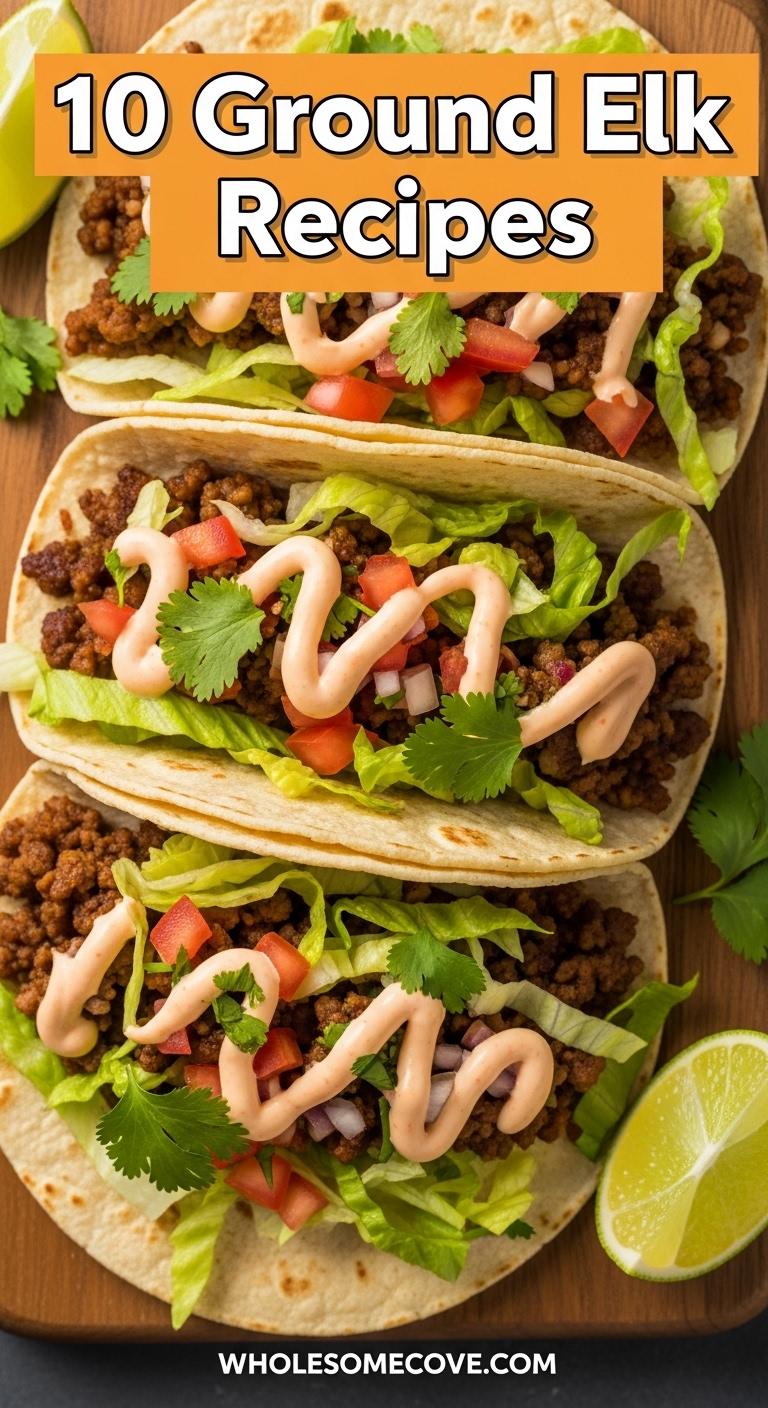 Ground Elk Tacos with Chili-Lime Crema Ground Elk Tacos with Chili-Lime Crema