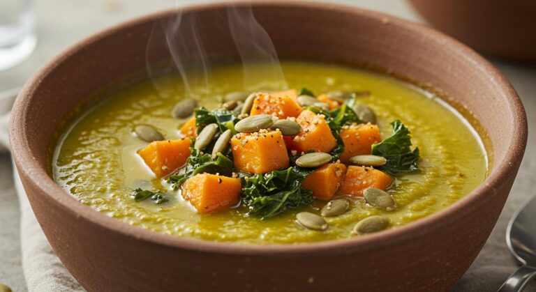Kale and Sweet Potato Soup Recipe