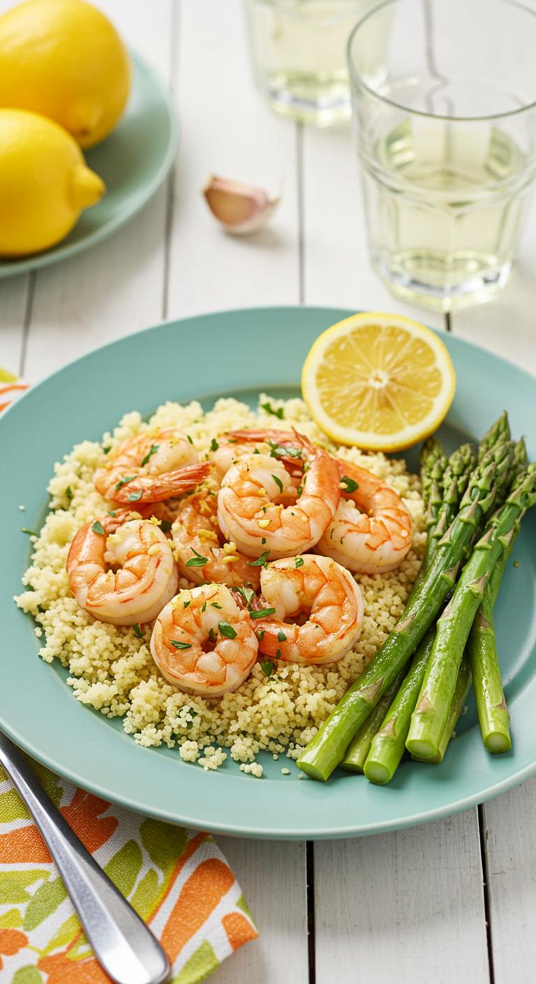Lemon Garlic Shrimp over Couscous Lemon Garlic Shrimp over Couscous